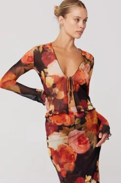 Sale Aliyah Mesh Top In Muse Women Tops