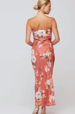 Sale Anna Slip In Terracotta Floral Women Dresses
