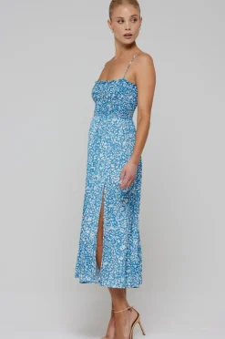 Shop Ashley Midi In Iris Women Dresses