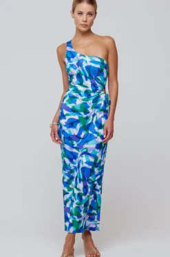 Store Caley Dress In Aqua Women Dresses