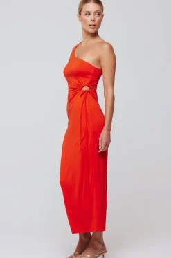 Outlet Caley Dress In Red Women Dresses