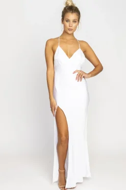 Cheap Camille Slip Dress In White Women Dresses