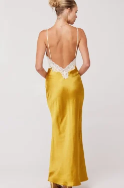 Online Celine Dress In Gold Women Dresses
