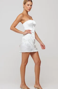 Shop Cindy Mini In Pearl Women Dresses