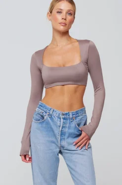 Cheap Emily Top In Taupe Women Tops