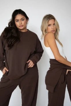 Cheap Gunner Sweatshirt In Tobacco Women Tops