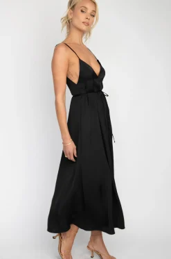 Fashion Hannah Midi In Black Women Dresses