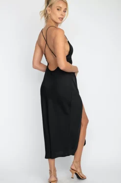 Cheap Harper Midi Dress In Black Women Dresses