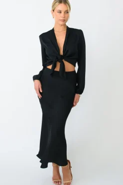 Discount Isla Skirt In Black Women Bottoms