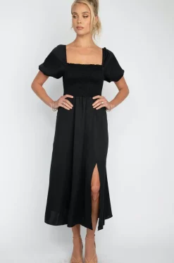 Cheap Kaia Midi In Black Women Dresses