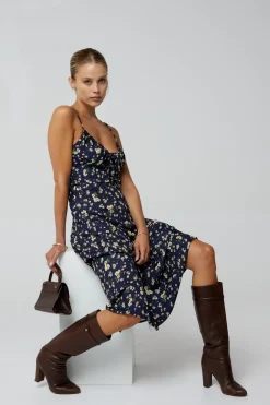 Cheap Kaitlyn Midi In Midnight Women Dresses