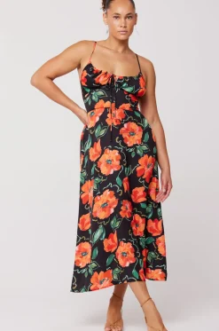 Best Kaitlyn Midi In Poppy Women Dresses