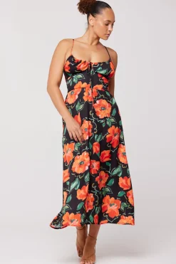 Best Kaitlyn Midi In Poppy Women Dresses