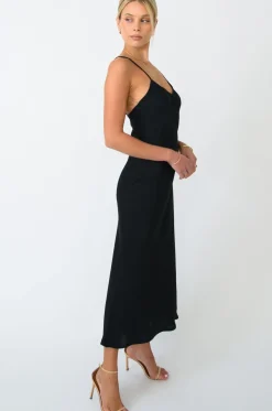 Shop Lily Slip In Black Women Dresses