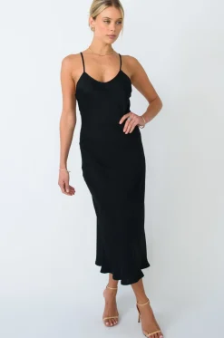 Shop Lily Slip In Black Women Dresses