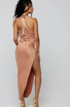 Cheap Nicole Midi In Copper Women Dresses