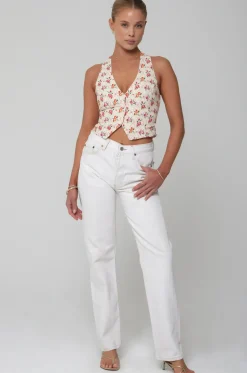 Fashion Noah Vest In Fawn Women Tops