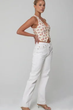 Fashion Noah Vest In Fawn Women Tops