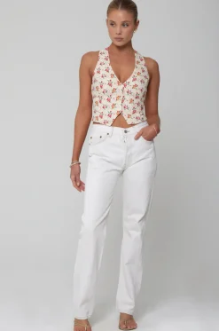 Fashion Noah Vest In Fawn Women Tops