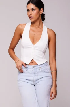 Cheap Noah Vest In White Women Tops