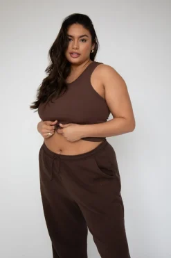 Fashion Og Tank In Brown Women Tops