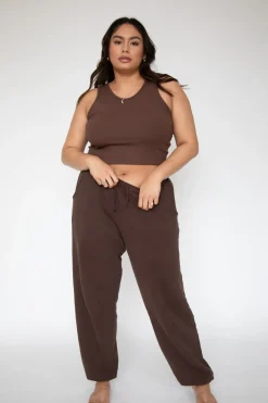 Fashion Og Tank In Brown Women Tops