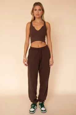 Cheap Ozzy Tank In Brown Women Tops