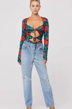 Outlet Presley Bodysuit In Mistletoe Women Tops