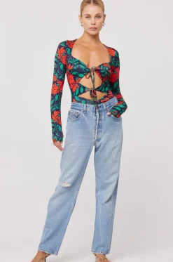 Outlet Presley Bodysuit In Mistletoe Women Tops