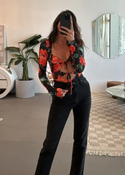 Discount Presley Bodysuit In Poppy Women Tops