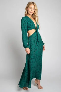 Best Sale Noelle Maxi Dress - Seabrook Green Maxi Dress With Sleeves Women Dresses