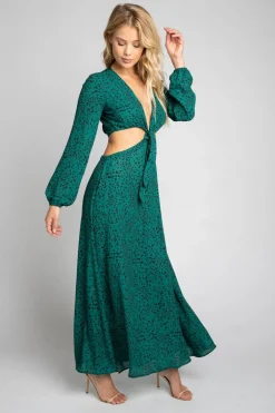 Best Sale Noelle Maxi Dress - Seabrook Green Maxi Dress With Sleeves Women Dresses