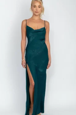 Clearance River Slip In Emerald Women Dresses