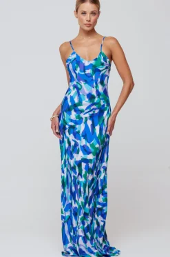 Store Rose Maxi In Aqua Women Dresses