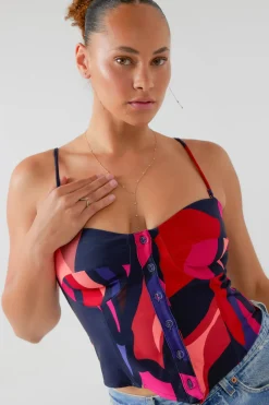 New Sienna Corset In Picasso Women Tops