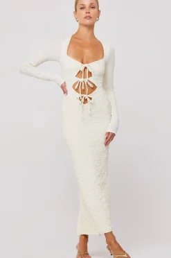 Store Simone Dress In Ivory Women Dresses