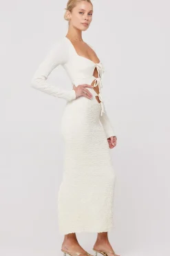 Store Simone Dress In Ivory Women Dresses