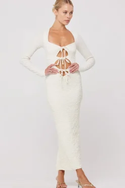 Store Simone Dress In Ivory Women Dresses
