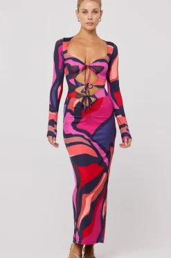 Best Sale Simone Dress In Picasso Women Dresses