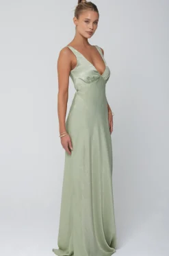 Flash Sale Violet Maxi In Sage Women Dresses