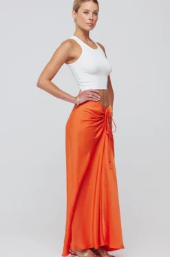 Discount Ziggy Skirt In Papaya Women Bottoms